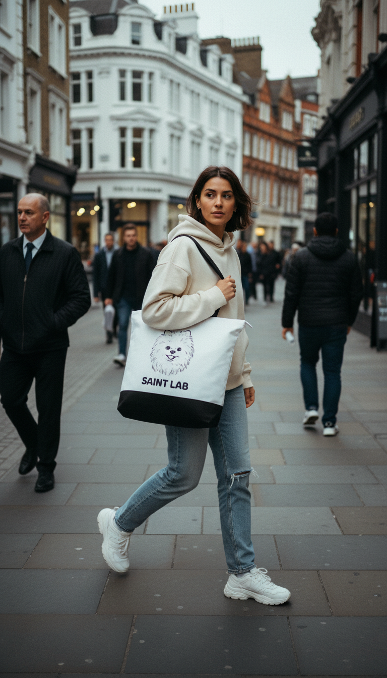 Saint Lab Large Zipped Tote