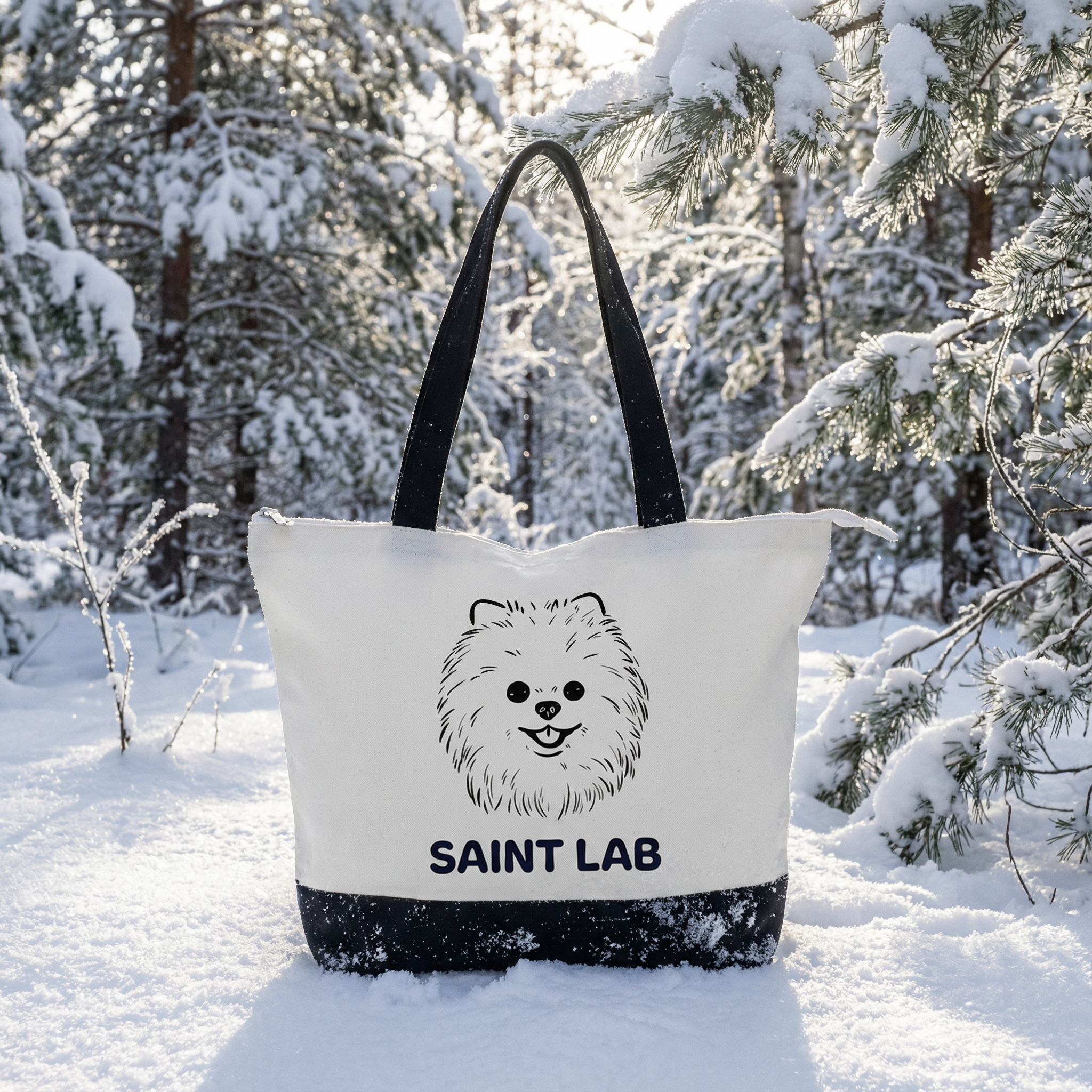 Saint Lab Large Zipped Tote