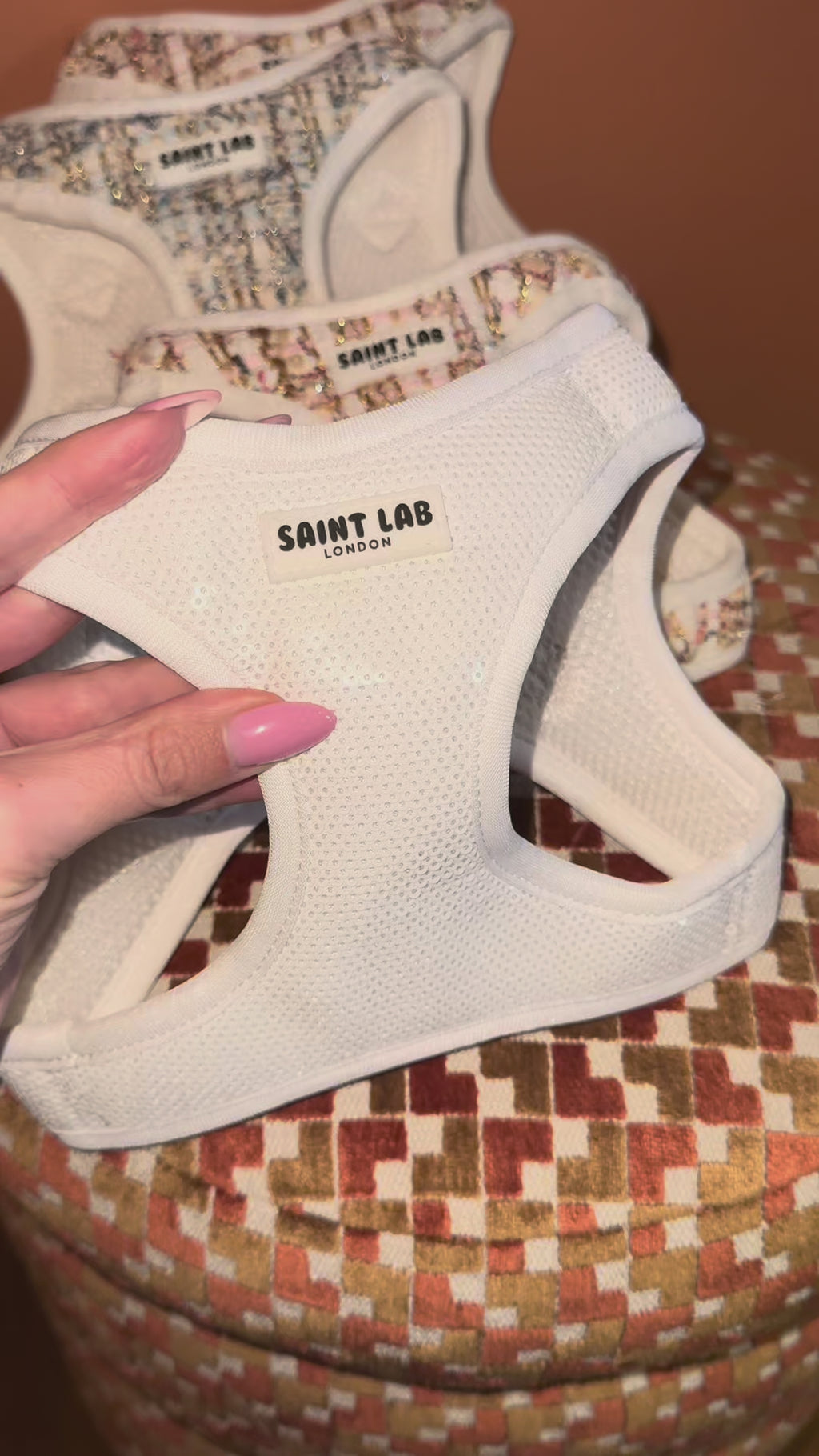 Saint Lab Sequin Vest Harness - White